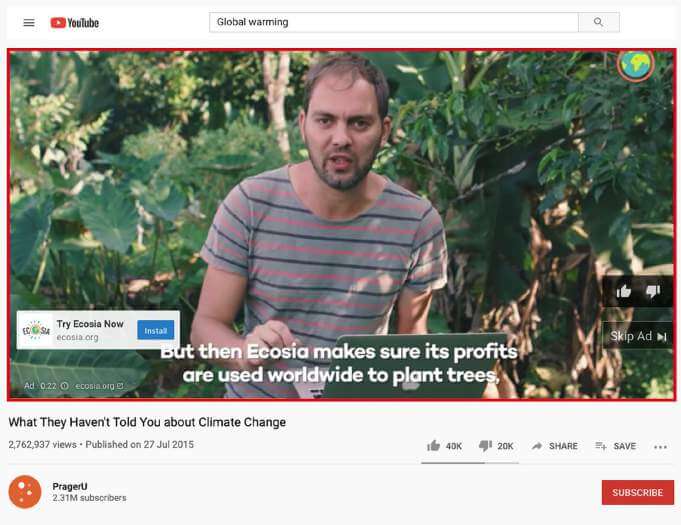 Ecosia Ad